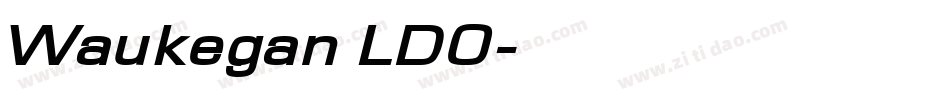Waukegan LDO字体转换